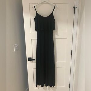 Show Me Your Mumu Caitlin Ruffle Maxi Dress in Black Small